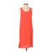 Sam & Lavi Casual Dress - Shift: Orange Solid Dresses - Women's Size X-Small