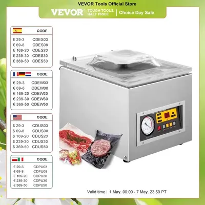 BuoQua Machine d'emballage sous vide alimentaire modèle DZ-260S 220V 120W Machine de scellage par