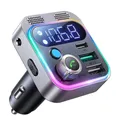 Trasmettitore FM Bluetooth 5.3 Caricabatteria da auto USB a 4 porte Tipo C PD 250W Adattatore di
