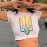 Ucraino ucraino ucraina Rwa moda coreana trashy fata grunge crop top femminile estetico carino kawai