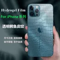 2 pezzi modello coccodrillo posteriore morbida pellicola idrogel trasparente per iPhone 16 15 14 Plus 13 12 mini 11 Pro X XS Max XR protezione schermo