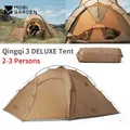 MOBI GARDEN Qingqi 3 DELUXE Camping Tent Nylon Fabric Ultralight Portable Tent Outdoor 2-3 Person