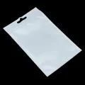 100PCS White / Clear Self Seal Zipper Plastic Packaging Pouches Bag Ziplock Zip Lock Storage Bag