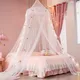Children's Hung Dome Mosquito Net Ceiling Tent Girls Princess Star Bed Canopy Kids Reading Bed