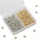 200PCS 6MM Snowflake Gold/Silver Plated CCB Spacer Loose Beads DIY Set Box For Bracelet Necklace