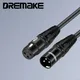 DREMAKE 3 Pin XLR Male To Female Mic Balanced Audio Cable XLR Mic Patch for Powered Speaker DMX LED