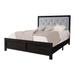 Bernard Black LED Fabric Upholstered Tufted Panel Bed