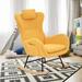 Teddy Upholstered Rocking Chair with Padded Seat, Backrest & Armrests - 26.38 "W* 34.25"D *36.22 "H
