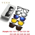 Vcka Magnet clip Myopie Sonnenbrille polarisierende Brille Rahmen Männer Frauen fahren Nachtsicht