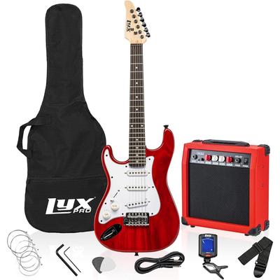 LyxPro 36" Left Handed Electric Guitar Kit, Complete Beginner Starter Kit with 20W Amp & More!