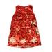 Pre-owned Cat & Jack Girls Red | Gold Sequins Dress size: 4-5T