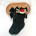 LYCAQL Baby Socks Children Socks Christmas Cartoon Glittering Bow Knitting Wool Socks Slippers Socks for Toddler Boys (A M Toddler)