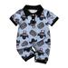 Boys Girls Short Sleeve Cartoon Cow Prints Pullover Romper Sweatshirt Jumpsuit Boys 8 10 Years Old Baby Boy Outfits Before Christmas Clothes Baby Rompers Boy Customized