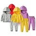 Esaierr Kids Toddler Weat Suits for Boys Girls 2 piece Infant Solid Color Hoodie Sweatshirt Top+Pants 2Pcs Set Baby Autumn Winter Tracksuit Jogger Sets for 6M-5Y