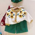 Godderr Kids Baby Toddler Fall Cardigan Sweater 12M-7Y Vintage Cardigan Knitwear Sweater with Flower Soft Breathable Knit Sweater Jackets Coats for Girls