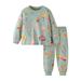 ZHAGHMIN Casual Baby Girl Autumn Printed Clothes Toddler Sleepwear Long Sleeve Round Neck Tops Trousers Pants for Children Two Piece Set AG Size100