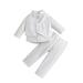 Shiningupup Baby Boy Clothes Toddler Boy Outfits 3Pc Gentleman Suit Bowtie Long Sleeve Shirt Vest Pants Set Boys Shirt 3T Baby Boy Outfits Summer Baby Boy Rompers 0 3 Months Pants