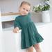 Wiueurtly Floral Shirt Toddler Girl Toddler Kids Baby Girl Dress Linen Long Sleeve Solid Color Casual Dresses