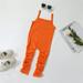 LYCAQL Baby Bodysuit Kids Toddler Baby Children Girls Cotton Solid Summer Sleeveless Long Pants Clothes Clothes for Baby (Orange 5-6 Years)