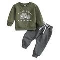 Toddler Boys Long Sleeve Letter Prints Tops and Pants Child Kids 2Pcs Set Outfits Kids Clothese Toddler Boy Funny Toddler Boy Shirts 3T Fall Baby Boy Rompers 0 3 Months Winter