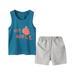 Toddler Baby Shorts Suit Boy Sleeveless Top Vest Elastic Waist Shorts Set 2Pcs Casual Outfits Summer Suit Outfits Boy Baby Boy Clothes 3 6 Months Fall Winter Baby Rompers Boy Pack