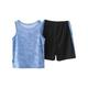 Wiueurtly Warm up Suit 2 Pieces Toddler Boys T Shirt Shorts Outfit Solid Color Camo Sleeveless Set Outdoor Sports Cool Summer Spring Set Outfits