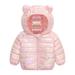 Baby Deals!Baby Girl Jackets 12 Months - 5 Years Baby Boys and Toddler Medium Weight Puffer Jacket Toddler Girl Clothes Winter Waterproof Baby Cute Hood Puffer Jacket Colorful Hooded Zipper Coat