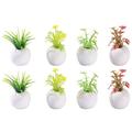 8 pcs Mini Fake Succulent Plants Artificial Potted Succulents Plant Faux Potted Plants