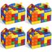 24 Pieces Building Blocks Party Treat Boxes Colorful Building Block Party Favor Bag Building Brick Party Gift Goody Treat Candy Cookie Boxes for Birthday Party Baby Shower Carnival Decoration Supplies