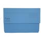 Exacompta Document Wallet Manilla Foolscap Half Flap 290gsm Blue - Blue - Forever