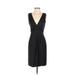 J.Crew Casual Dress - Party V Neck Sleeveless: Black Solid Dresses - Women's Size 0