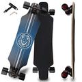 Longboard Skateboard for Beginners, 31 Inch Pro Complete Concave Cruiser Skate Boards with 8 Layer Maple Deck and ABEC-9 Bearing, T-Tool Included