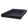 Double Softside Waterbed Frame Foam Safety Liner 4ft6 Black Bedroom SIMPLE