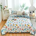 FANSU Bedspread Quilt Single Double Super King Bed Size, Reversible Quilted Bed Cover Sofa Blanket Throw Decorative Coverlet Microfiber Comforter Bed Sheet (200x230cm,Flower Field)