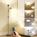 OUTON Floor Lamps for Living Room, Mother and Child Floor Lamp with Remote Control, Uplighter Floor Lamp with Reading Lamp, Dimmable & 3000K-6000K Color Temperatures, Tall Standing Lamp for Bedroom