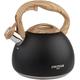 POLIVIAR Stove Top Kettle, Black Stovetop Kettle 2.7 L, Audible Whistling Kettle, Food Grade Stainless Steel for Anti-Rust and Anti Hot Handle, Suitable for All Heat Sources