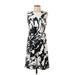 DKNY Casual Dress - A-Line: Black Acid Wash Print Dresses - Women's Size 2