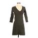 ASOS Casual Dress - Sweater Dress: Gray Jacquard Dresses - Women's Size 0