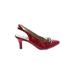 Karen Scott Heels: Red Solid Shoes - Women's Size 9 - Pointed Toe
