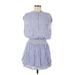 Rails Casual Dress - Mini High Neck Sleeveless: Blue Print Dresses - Women's Size Medium