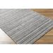 Gray 168 x 120 x 0.16 in Area Rug - Surya Rectangle Patricia Striped Hand Loomed Viscose Area Rug in Viscose | 168 H x 120 W x 0.16 D in | Wayfair