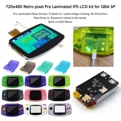 Analyste d'écran LCD IPS V5 GBA DstressIn batterie au lithium intégrée personnalisée port de