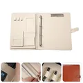 PU Leather Notebook Binder A4 Paper Budget Envelope Expanding File Folder Document Material Chic