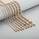 Rose Gold-Plated Singapore Twist Chain Rope Chain Necklace Stainless Steel Chains for Women Mens