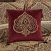 Bordeaux 18" Square Embellished Decorative Throw Pillow