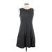 Theory Casual Dress - Mini Crew Neck Sleeveless: Gray Marled Dresses - Women's Size 6