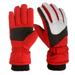 Biziza Waterproof Ski Snowboard Gloves Mittens Thinsulate Lined Winter Cold Weather Gloves for Boys and Girls Red