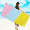 JeashCHAT Oversized Beach Towel 27.5x59 inch Large Microfiber Bath Towel Vacation Accessories Essentials Lounge Chair Cover Stripe Boho