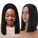 Ediodpoh Bangs Medium Long Parted Long Women s Black Wig Straight Wig Wig Wigs for Women A