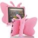 Dteck Fire Max 11 Tablet Case Kids Amazon Fire Max 11 2023 Butterfly Case with Kickstand Light EVA Full Boby Rugged Shockproof Kid-Proof Fire Max 11 Kids Tablet Case for Girls Kids Gift Pink